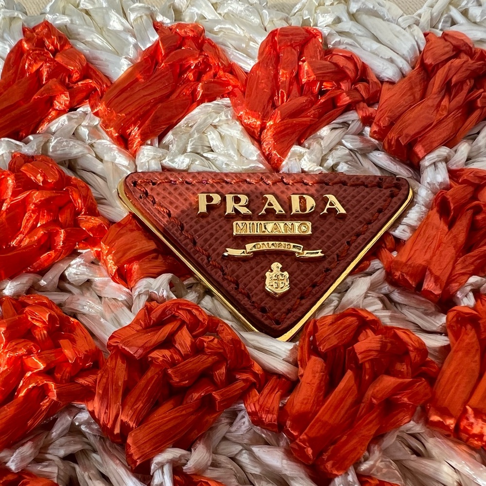Prada woven clutch or pouch